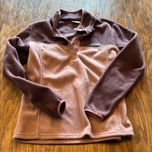 Columbia Women's Two-Tone Fleece Sweater - Brown and Pink